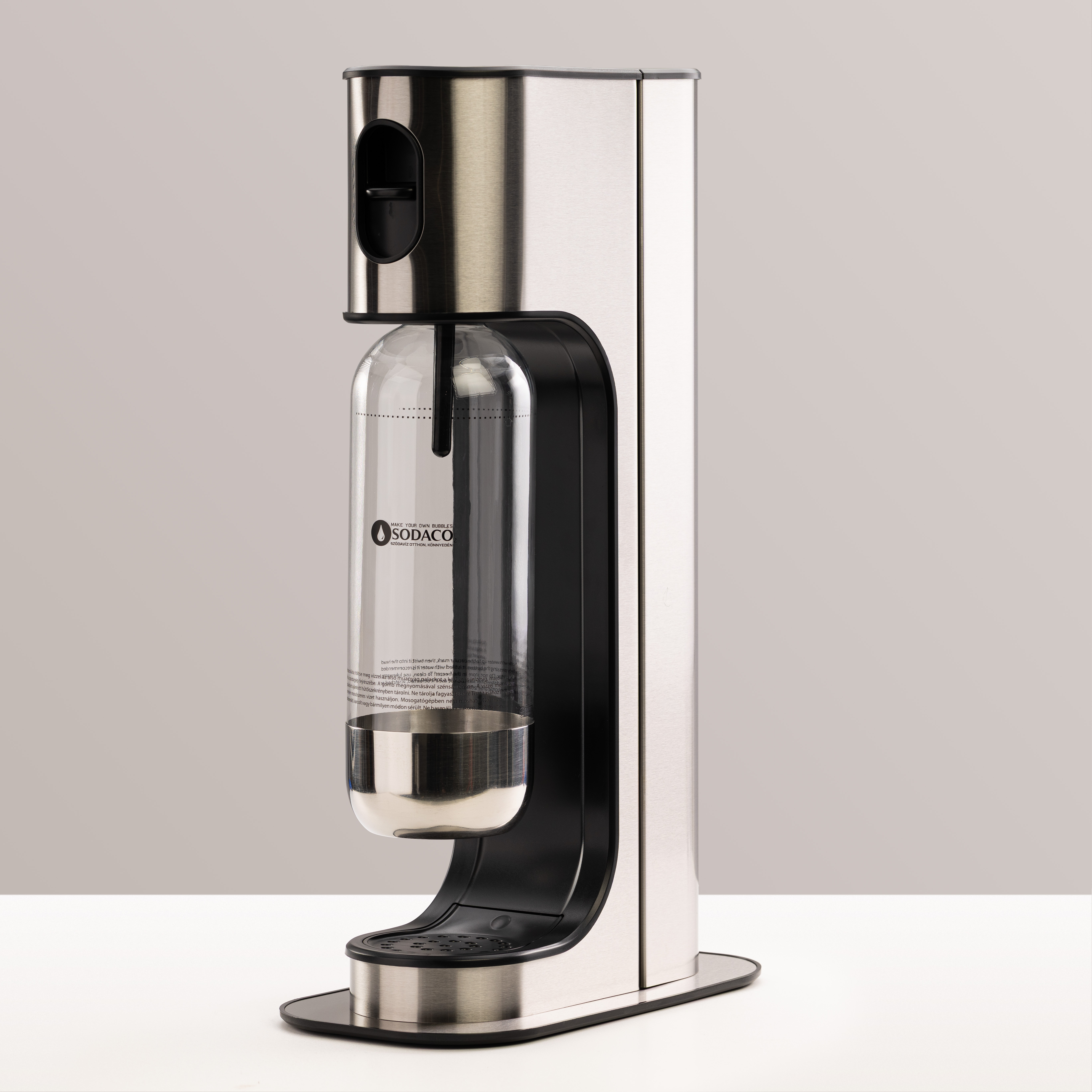 SodaCo S100S szódakészítő gép szürke, rozsdamentes acél, S100S